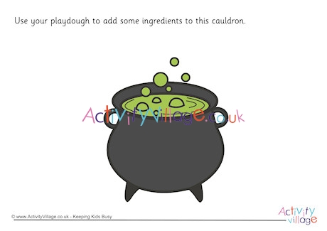 Cauldron Playdough Mat