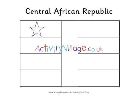 Central African Republic Flag Colouring Page
