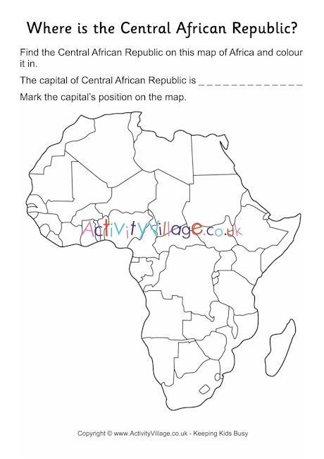 Central African Republic location worksheet