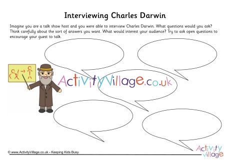 Charles Darwin interview worksheet