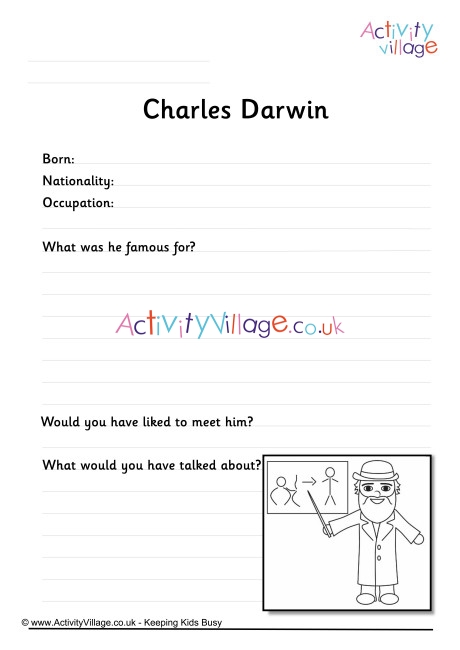 Charles Darwin Worksheet