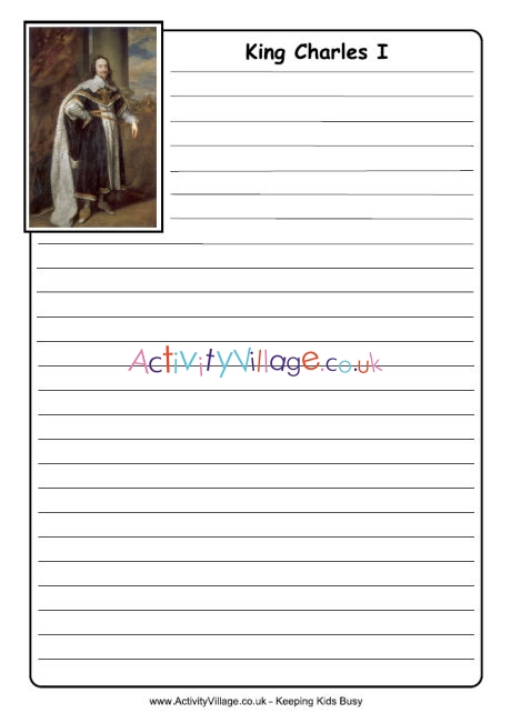 Charles I notebooking page