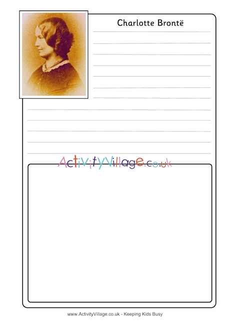 Charlotte Bronte notebooking page