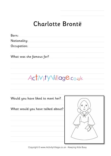 Charlotte Bronte worksheet