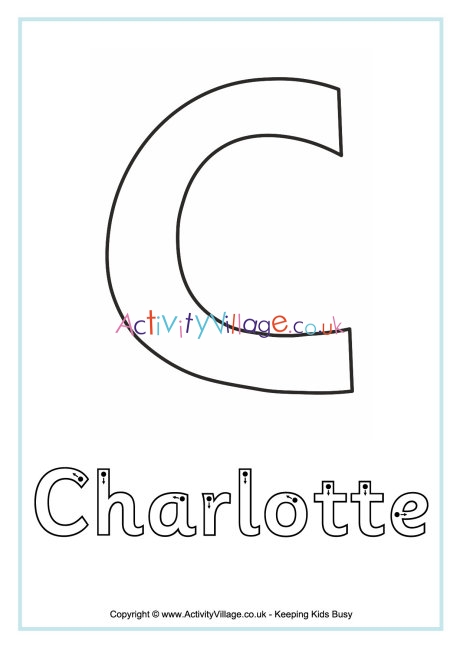 Charlotte finger tracing