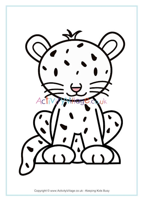 Cheetah Colouring Page