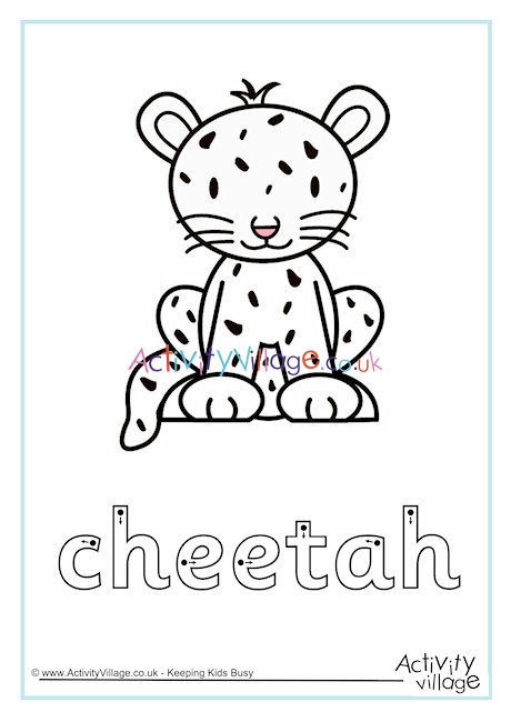 Cheetah Finger Tracing