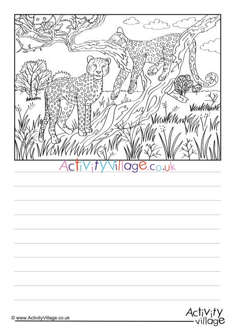 Cheetahs Scene Story Paper