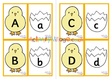 Chick Alphabet Matching Cards