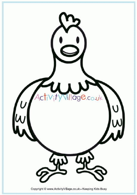 Chicken Colouring Page