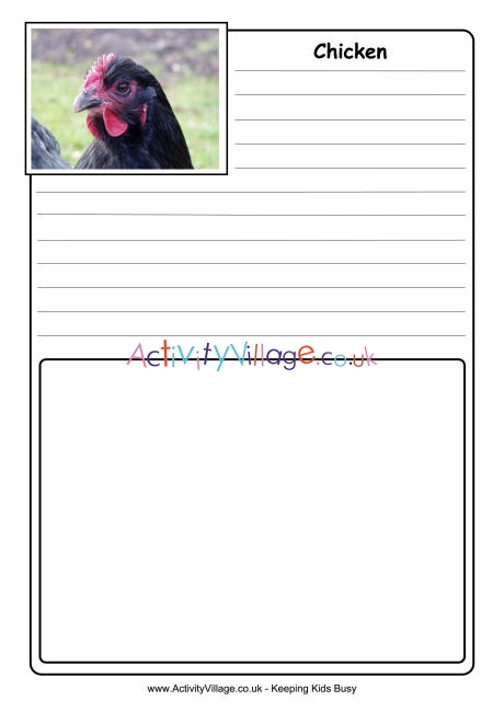 Chicken notebooking page