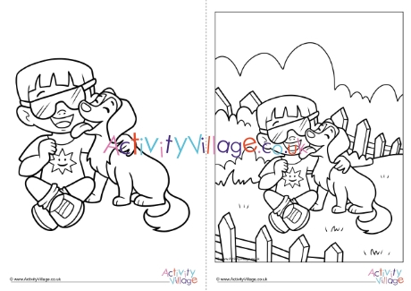 Children With Disabilities Colouring Page 18