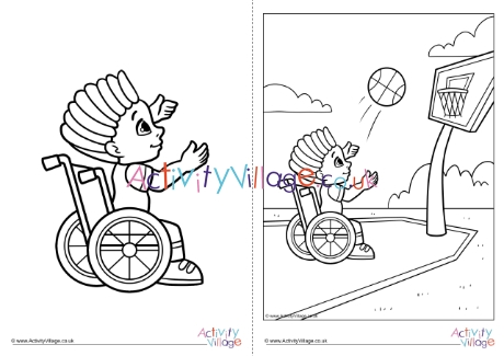 Children With Disabilities Colouring Page 24