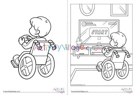 Children With Disabilities Colouring Page 27