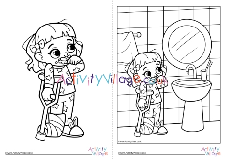 Children With Disabilities Colouring Page 2