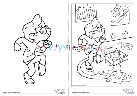 Children With Disabilities Colouring Page 9