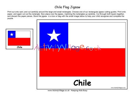 Chile flag jigsaw