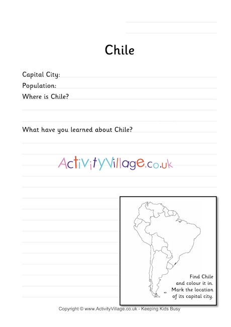 Chile worksheet