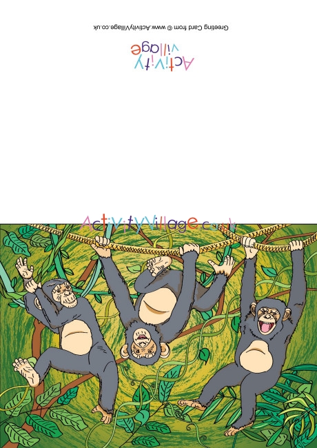 Chimpanzee Scene Card
