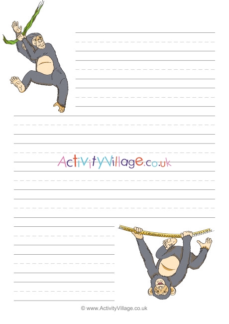 Chimpanzee Writing Paper 3