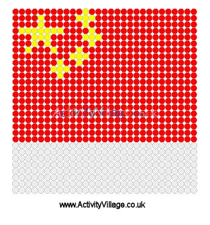 China Flag Fuse Bead Pattern