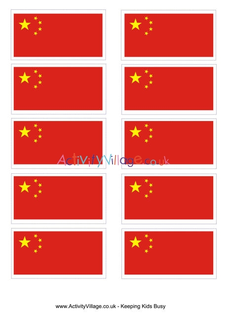 China flag printable