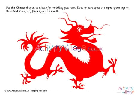 Chinese dragon playdough mat