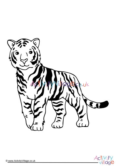 Chinese New Year Tiger Colouring Page