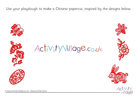 Chinese Papercut Playdough Mat
