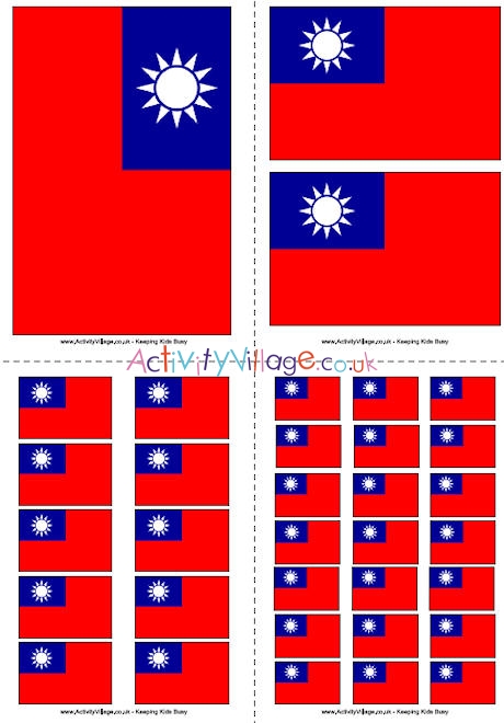 Chinese Taipei Flag Printable
