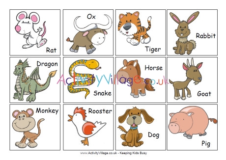 Chinese zodiac cards