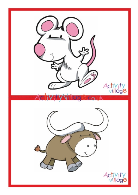Chinese zodiac picture flash cards