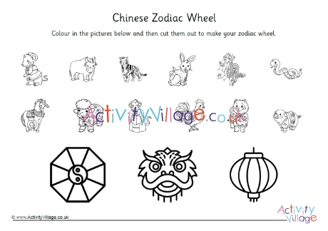 Chinese Zodiac spinner printable
