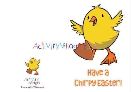 Chirpy Easter card