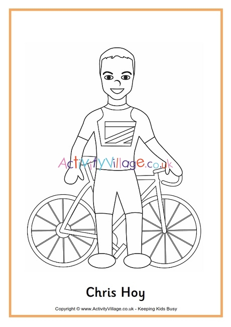 Chris Hoy colouring page