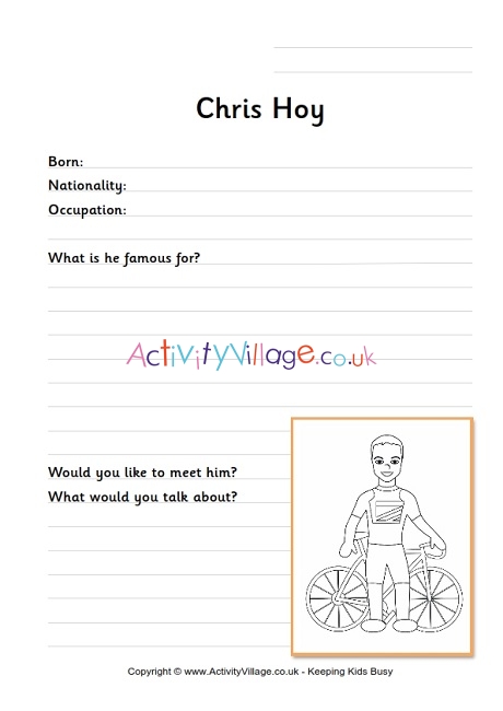 Chris Hoy worksheet