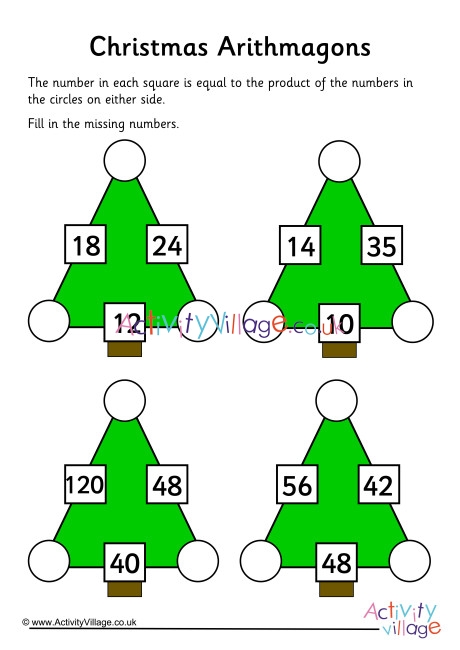Christmas Arithmagons Multiplication