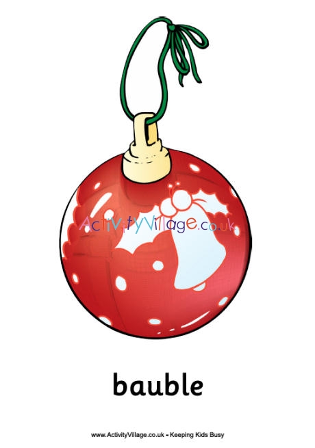 Christmas bauble poster