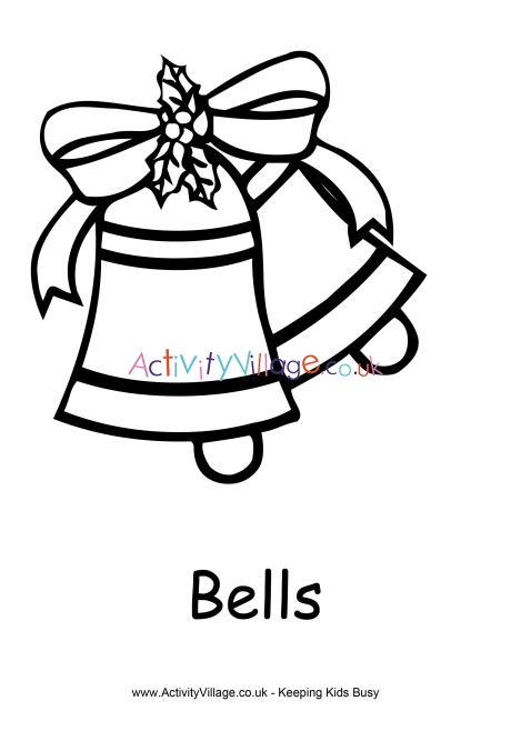 Christmas Bells colouring page 2