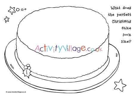 Christmas Cake Doodle Page