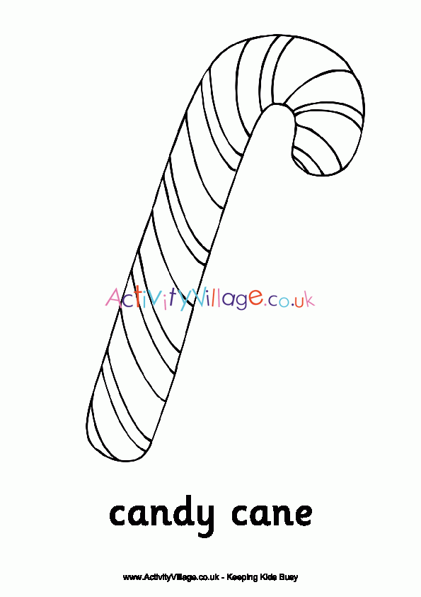 Candy Cane colouring page