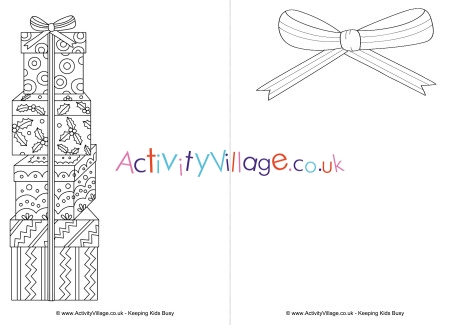 Christmas colouring writing paper 1