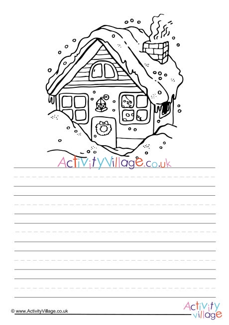 Christmas cottage story paper