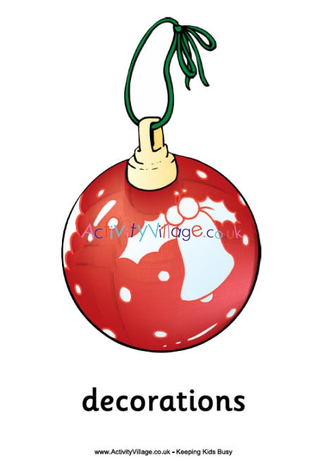 Christmas decorations poster