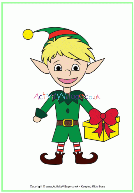 Christmas elf poster
