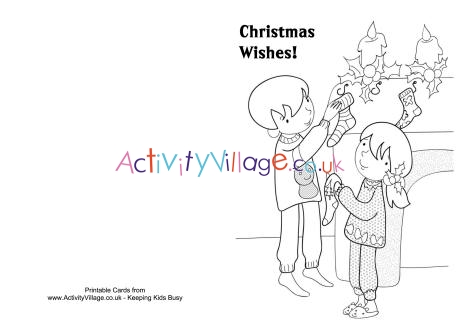 Christmas Eve colouring card