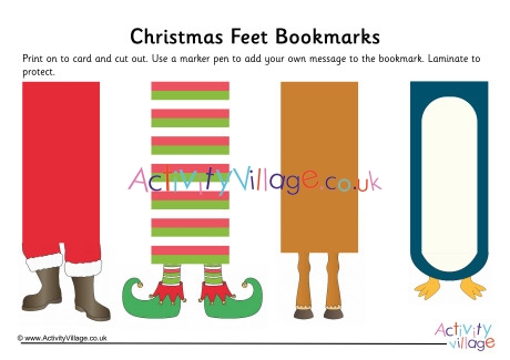 Christmas Feet Bookmarks