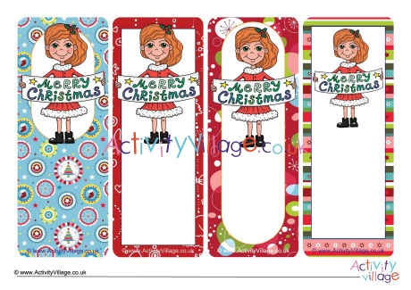 Christmas girl bookmarks