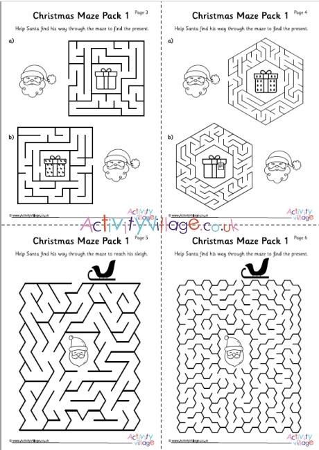 Christmas Maze Pack 1