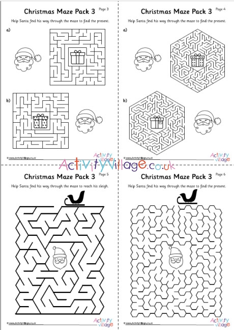 Christmas Maze Pack 3